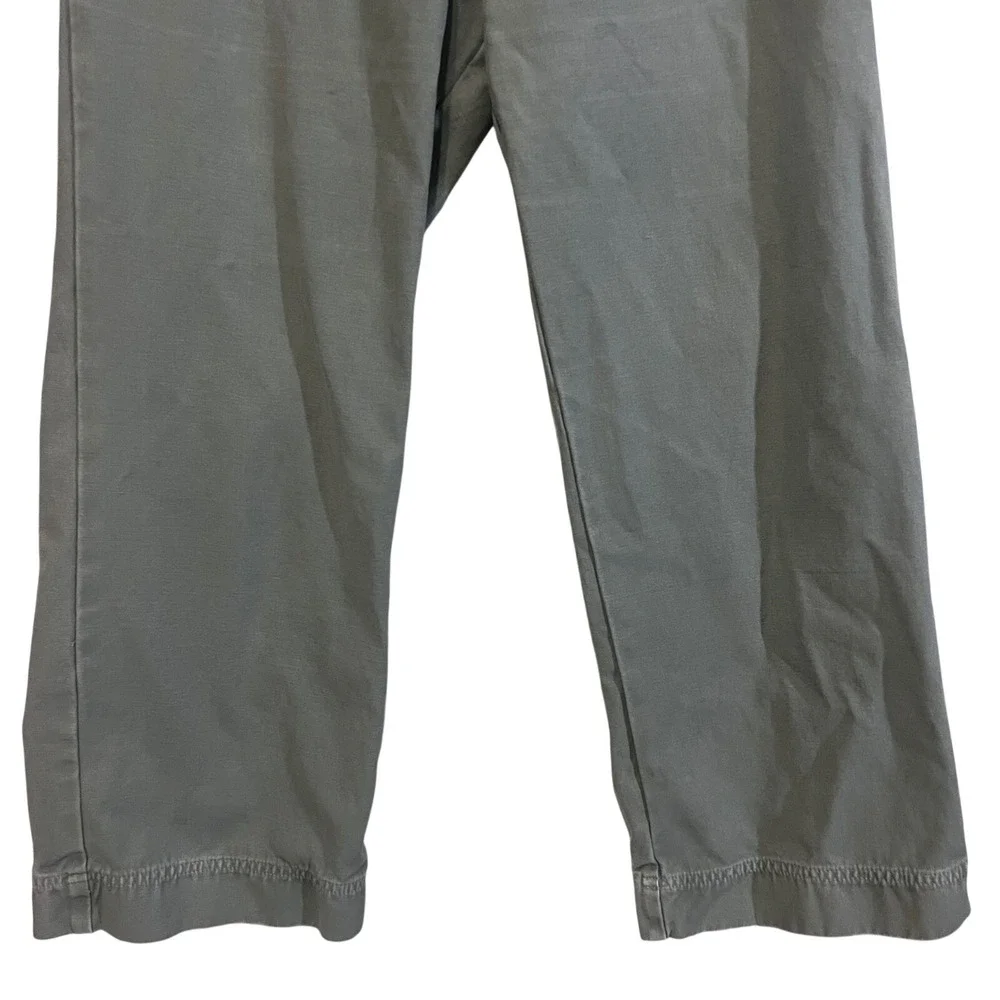 Marine Layer Love Me Tender Wide Leg Crop‎ Pants in Sage Green, Women's Size 8